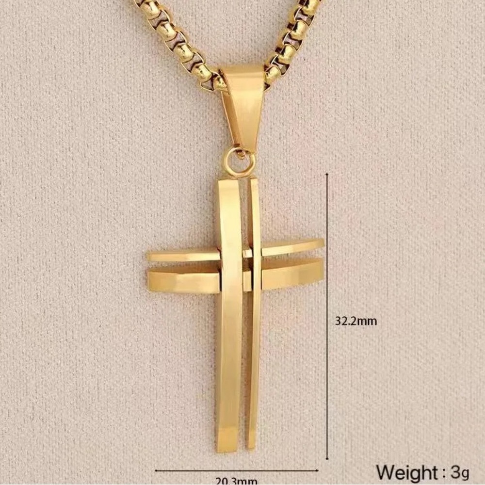 Cross Pendant gold filled - Picture 2 of 2